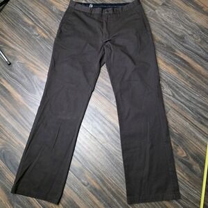 Volcom Corpo Class Mens Chino Pants 34 Dark Brown Straight Leg Twill Trousers